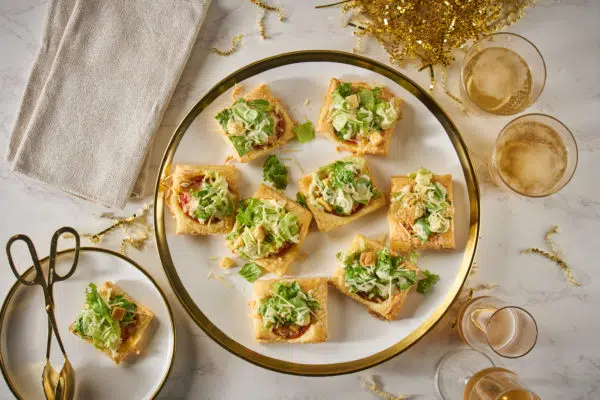 Puff Pastry Tomato Pesto Bites