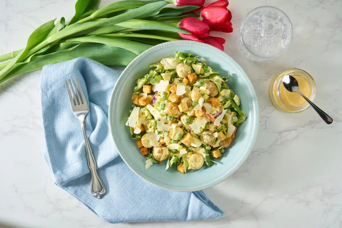 Honey Dijon Potato & Greens Salad