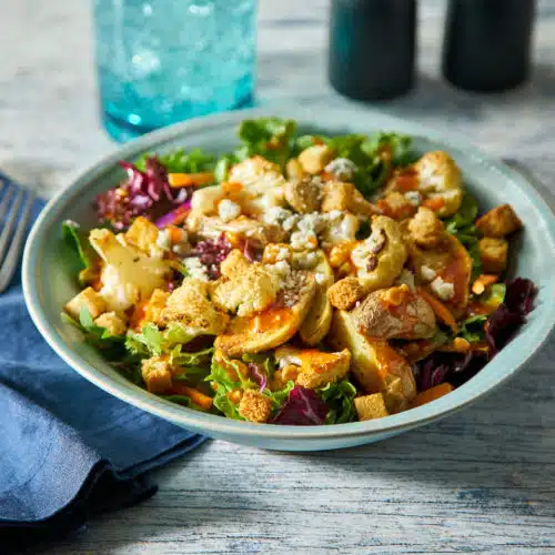 Roasted Cauliflower and Potato Spinach Salad