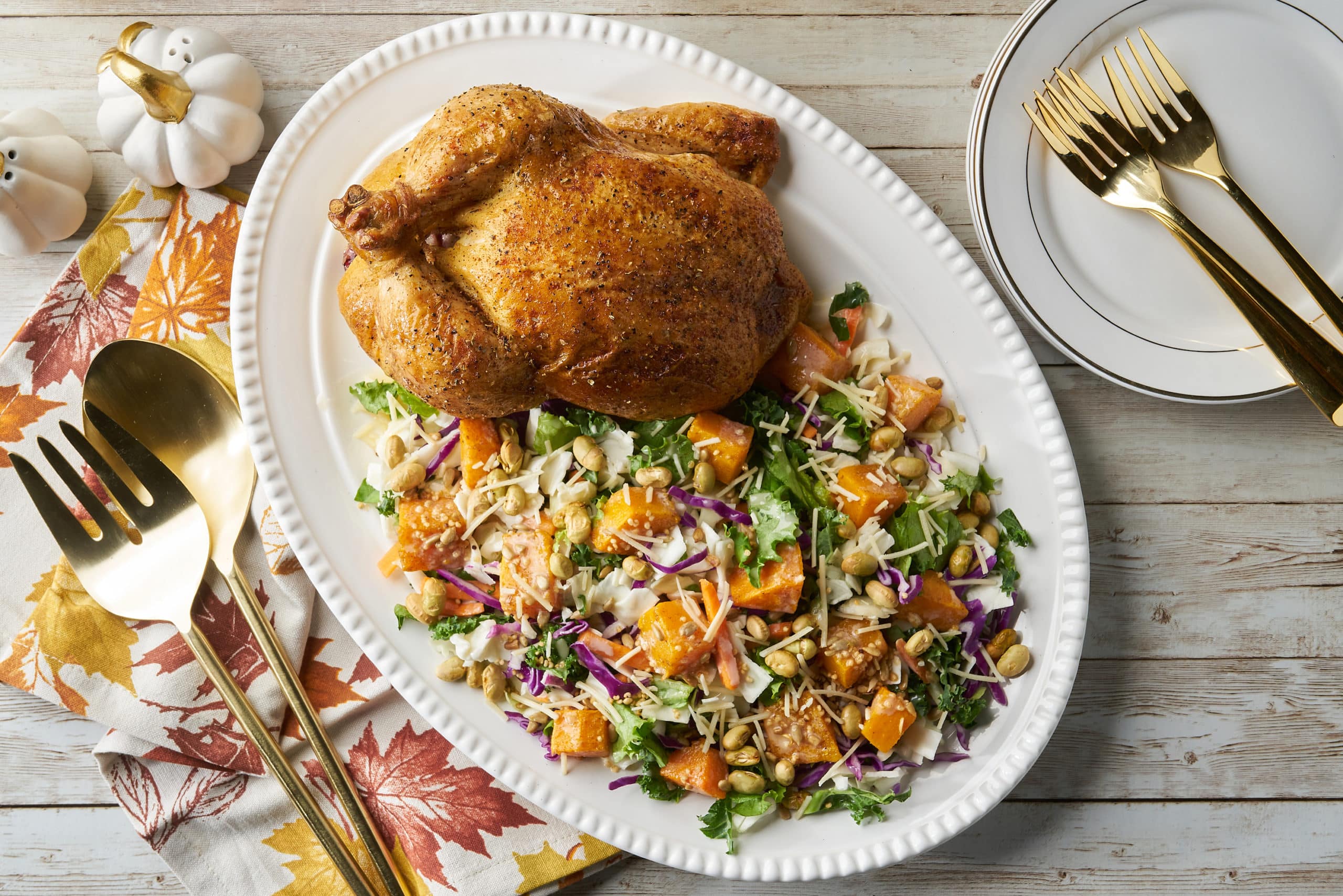 Thanksgiving Roasted Chicken with Sunflower Crisp Chopped Salad - Fresh Express