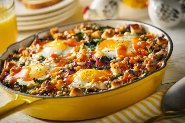 French Shirred Breakfast Eggs