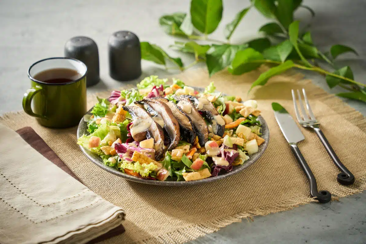 Portobello Mushroom Steak Earth Day Salad