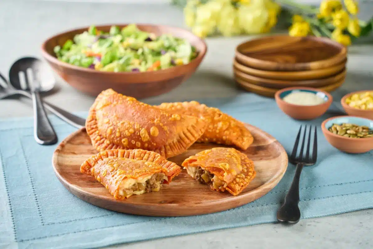 Ground Turkey Empanadas with Creamy Goddess Salad