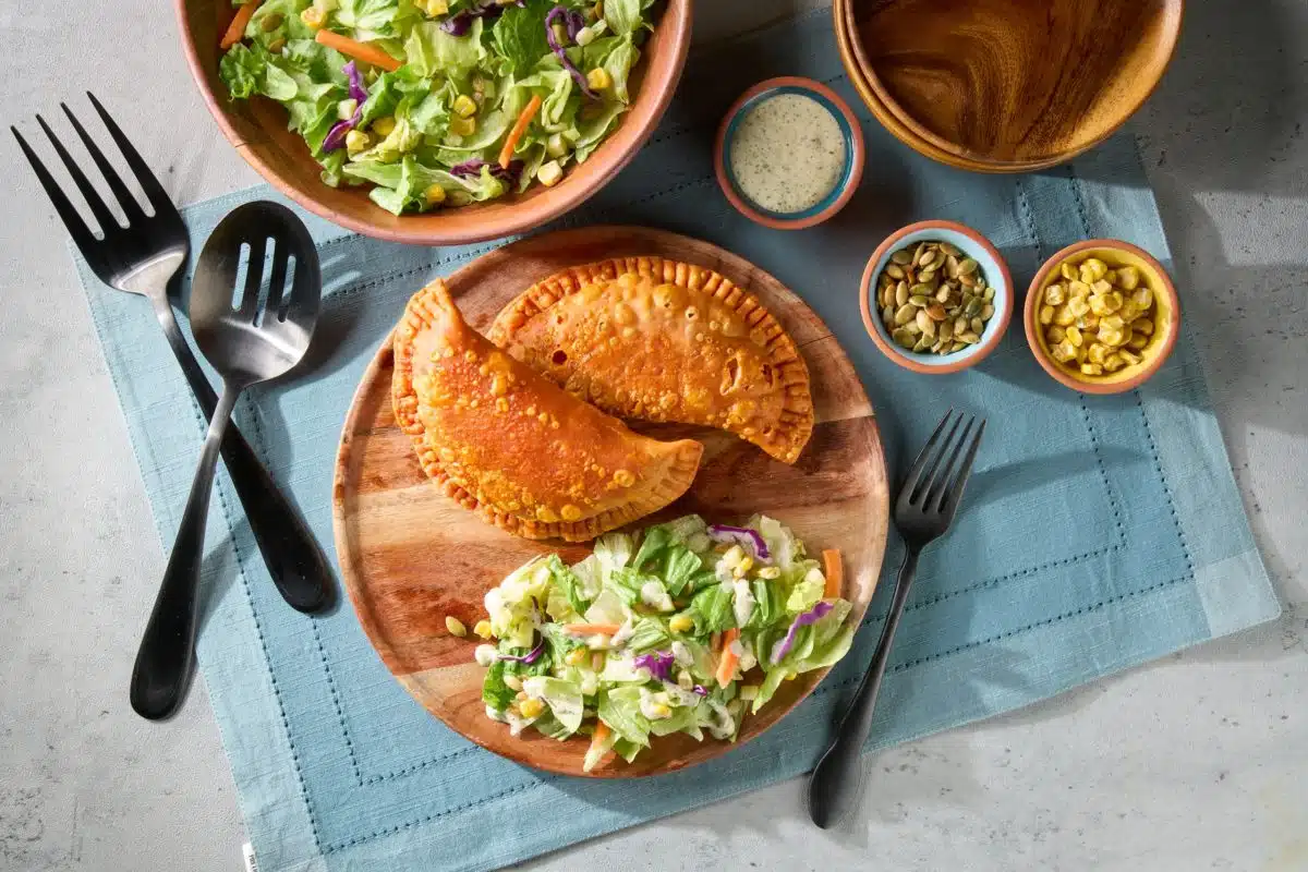 Ground Turkey Empanadas with Creamy Goddess Salad