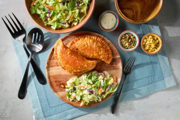 Ground Turkey Empanadas with Creamy Goddess Salad