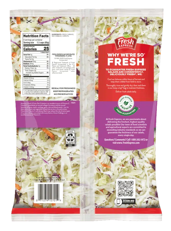 3 Color Deli Coleslaw Kit (Family Size)