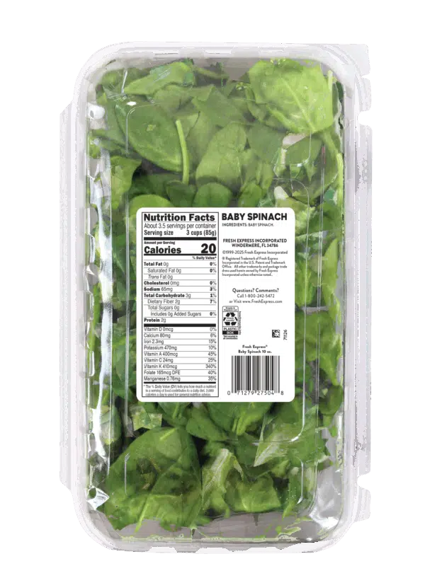 Baby Spinach Clamshell