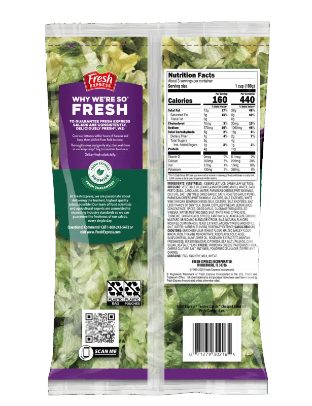 Twisted Pesto Caesar Chopped Salad Kit