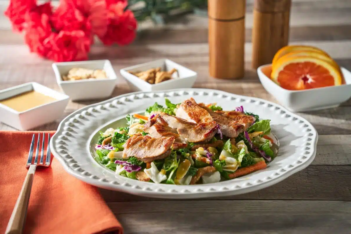 Orange Sesame Salad with Citrus Glazed Pork