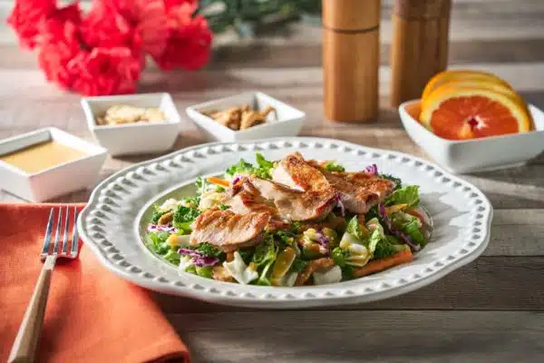 Orange Sesame Salad with Citrus Glazed Pork