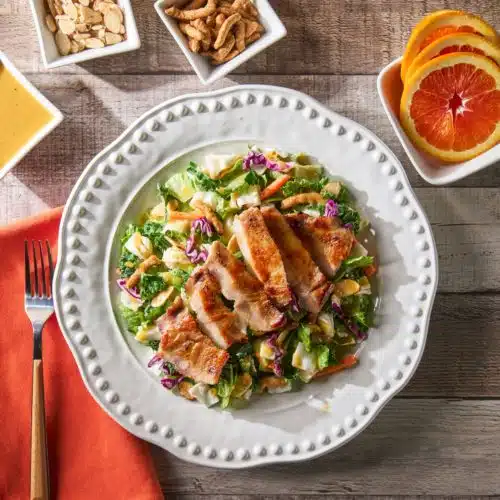 Orange Sesame Salad with Citrus Glazed Pork