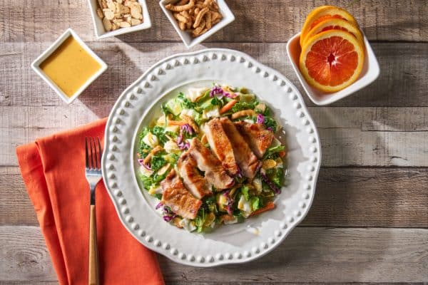 Orange Sesame Salad with Citrus Glazed Pork