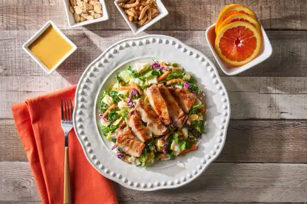 Orange Sesame Salad with Citrus Glazed Pork
