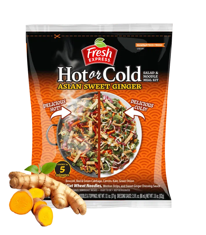 SAY HELLO TO OUR NEW ASIAN SWEET GINGER HOT OR COLD SALAD AND NOODLE MEAL KIT!