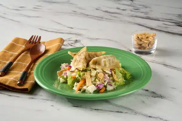Vegetable Dumplings with Asian Chopped Salad