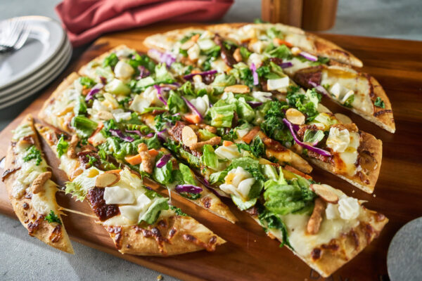 Korean Beef Flatbread with Orange Sesame Salad