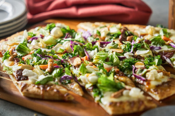 Korean Beef Flatbread with Orange Sesame Salad