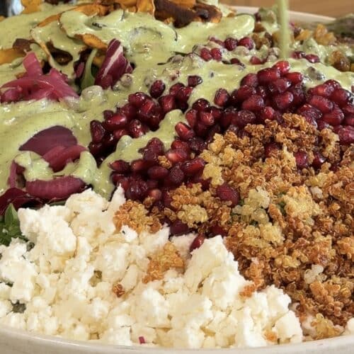 Shredded Delicata Squash & Crispy Quinoa Salad