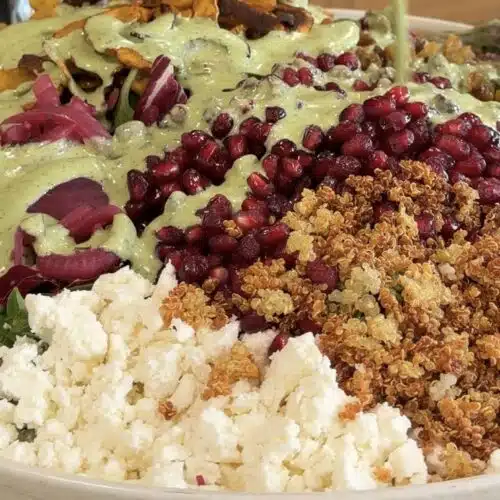 Shredded Delicata Squash & Crispy Quinoa Salad
