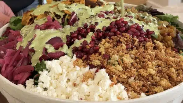 Shredded Delicata Squash & Crispy Quinoa Salad