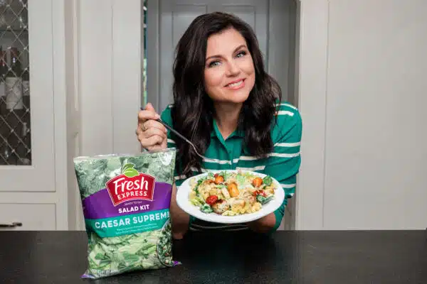 Caesar Supreme Salad with Herby Meatballs, Blistered Tomatoes and Toasted Cavatappi