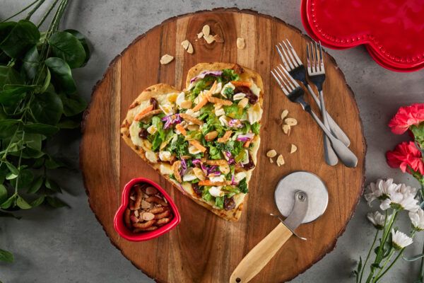 Valentine’s Flatbread with Korean Beef & a Zesty Orange Sesame