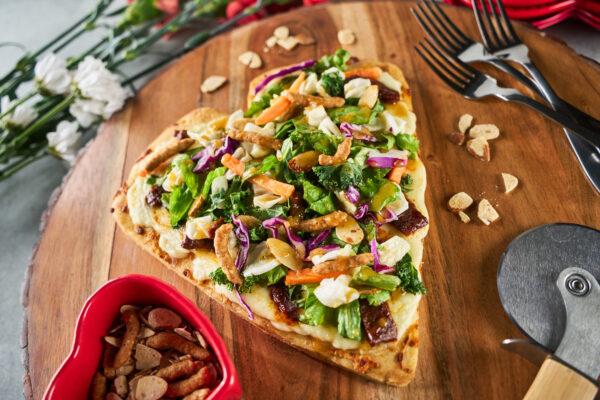 Valentine’s Flatbread with Korean Beef & a Zesty Orange Sesame