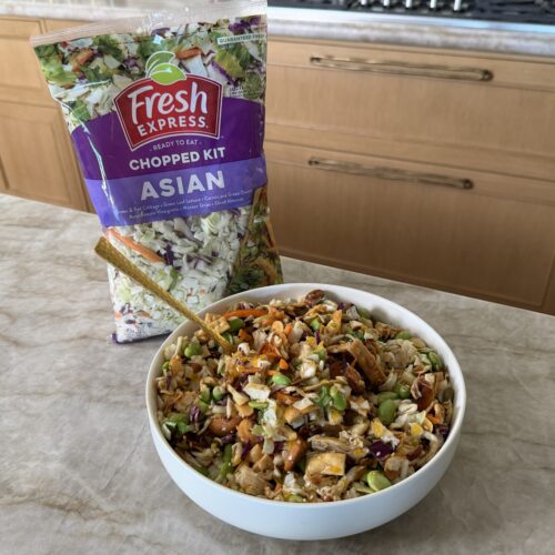 Recipe by Nicole Keshishian Asian Chopped Chicken Salad with Spicy Candied Nuts