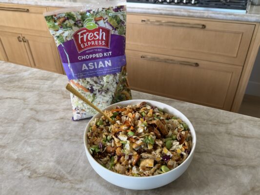 Recipe by Nicole Keshishian Asian Chopped Chicken Salad with Spicy Candied Nuts