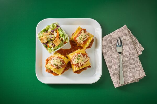 Veggie Lasagna with Italian Herb Parmesan Side Salad