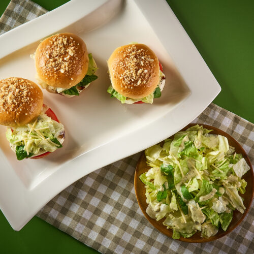 Twisted Pesto Caesar Caprese Sliders