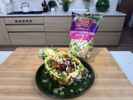 Recipe by Nick DiGiovanni - Pineapple Salsa Bowl with Sticky Huli Huli Chicken
