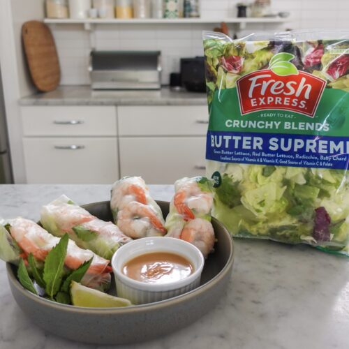 Butter Lettuce Summer Rolls with Peanut Sauce