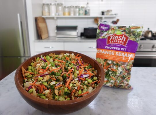 Sesame Edamame Crispy Rice Salad