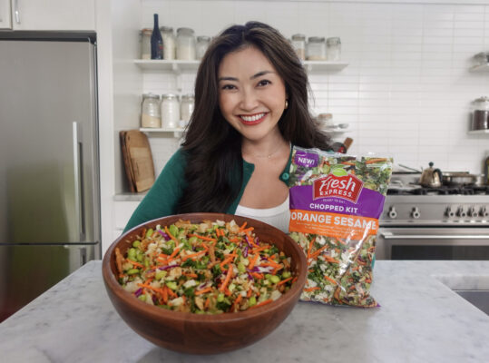 Sesame Edamame Crispy Rice Salad