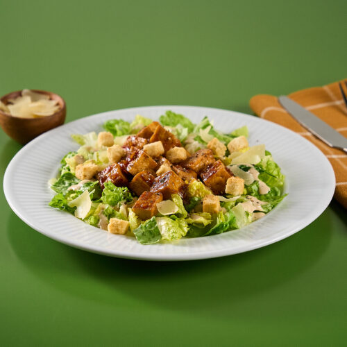 Teriyaki Tofu Mushroom Caesar