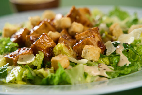 Teriyaki Tofu Mushroom Caesar