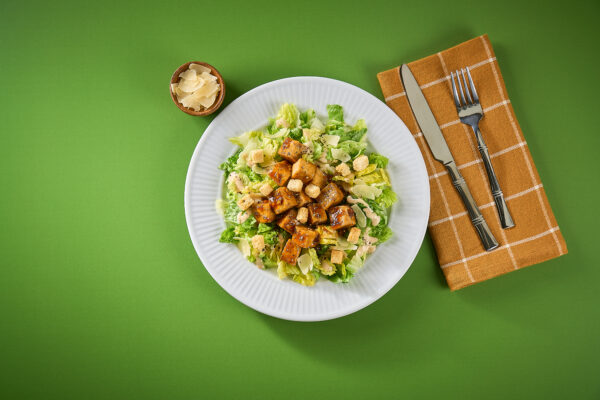 Teriyaki Tofu Mushroom Caesar