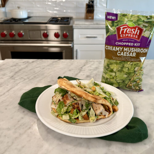 Recipe by Emmanuel Duverneau - Grilled Chicken Creamy Mushroom Caesar on Grilled Naan